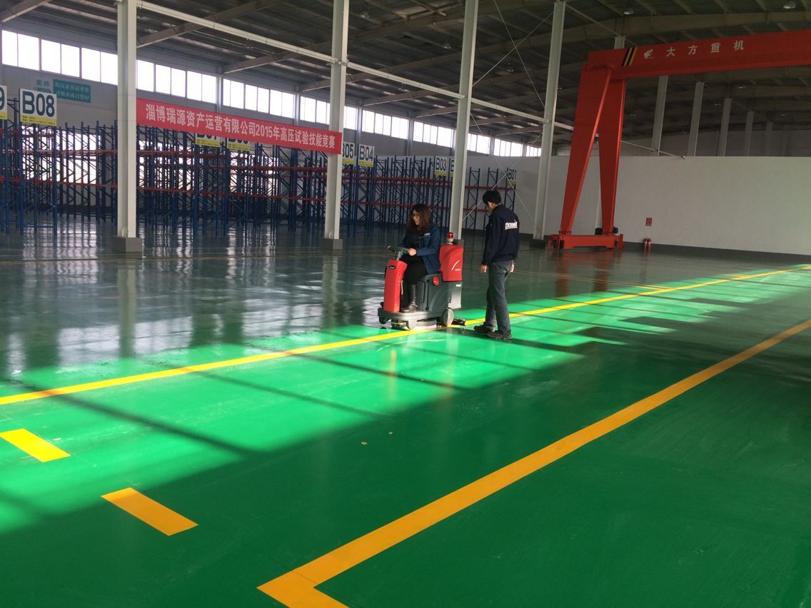 克力威洗地机XD60用于环氧树脂地面清洗7